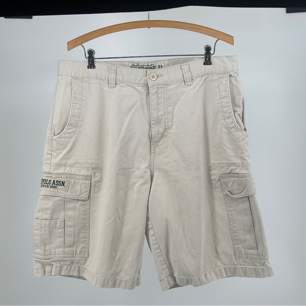 Men’s 33 U.S. Polo Assn. Beige Cargo Shorts